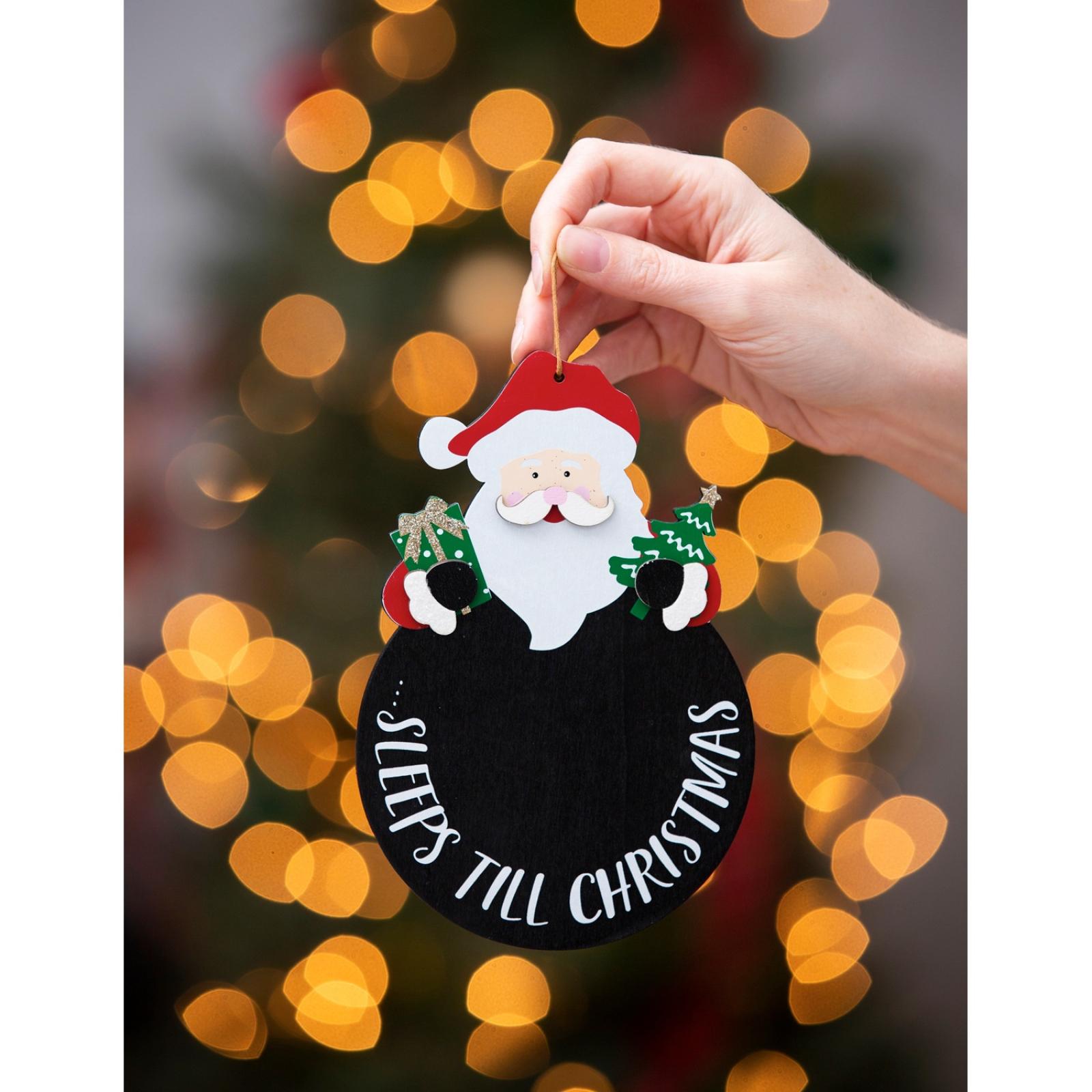 Evergreen Enterprises Assorted Chalkboard "Sleeps Till Christmas" Ornament