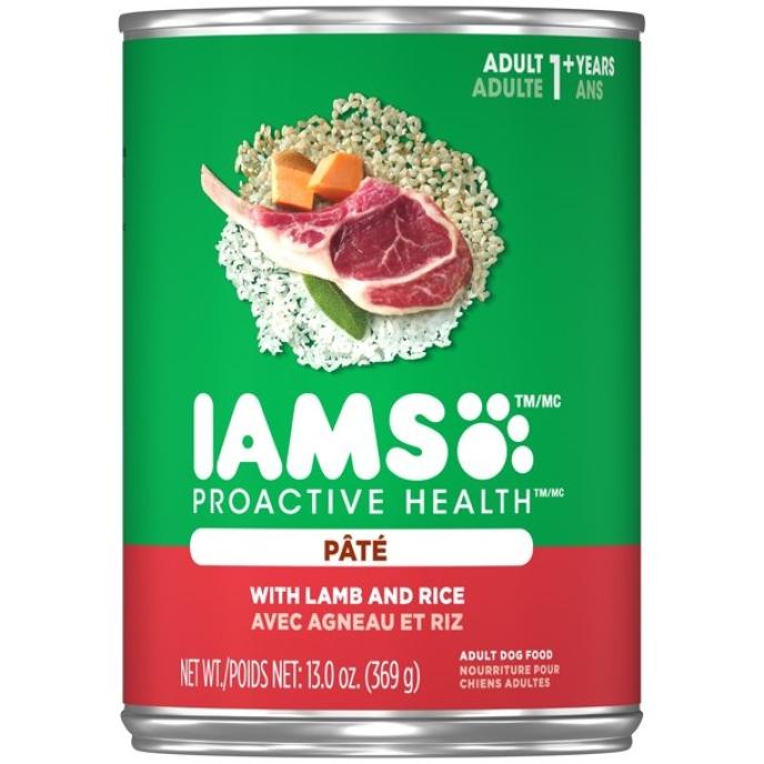 Iams ProActive Health Adult Lamb & Rice Pate Canned Dog Food
