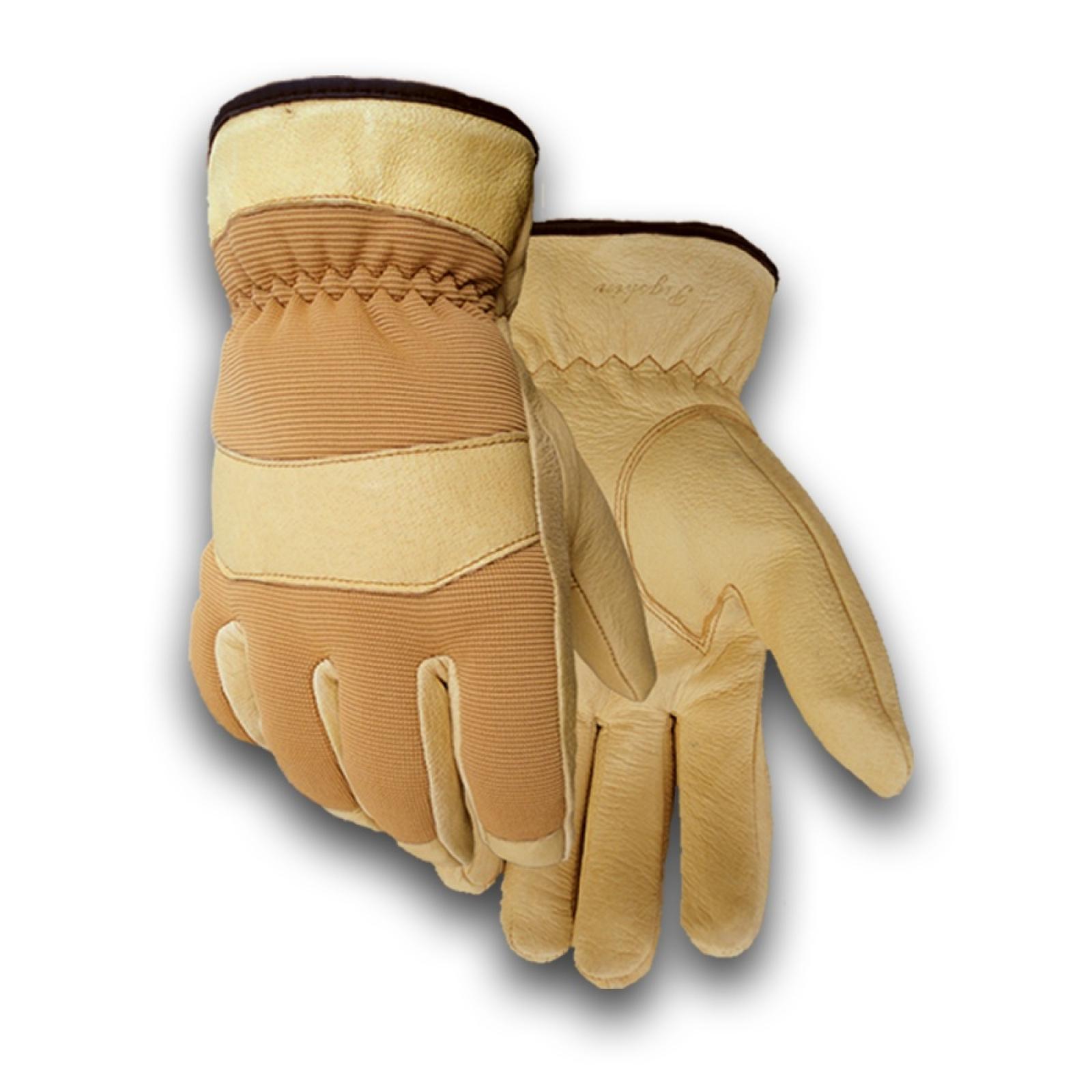 Golden Stag Kid's Heavy Duty Pigskin Stretch Back Winter Lined Glove