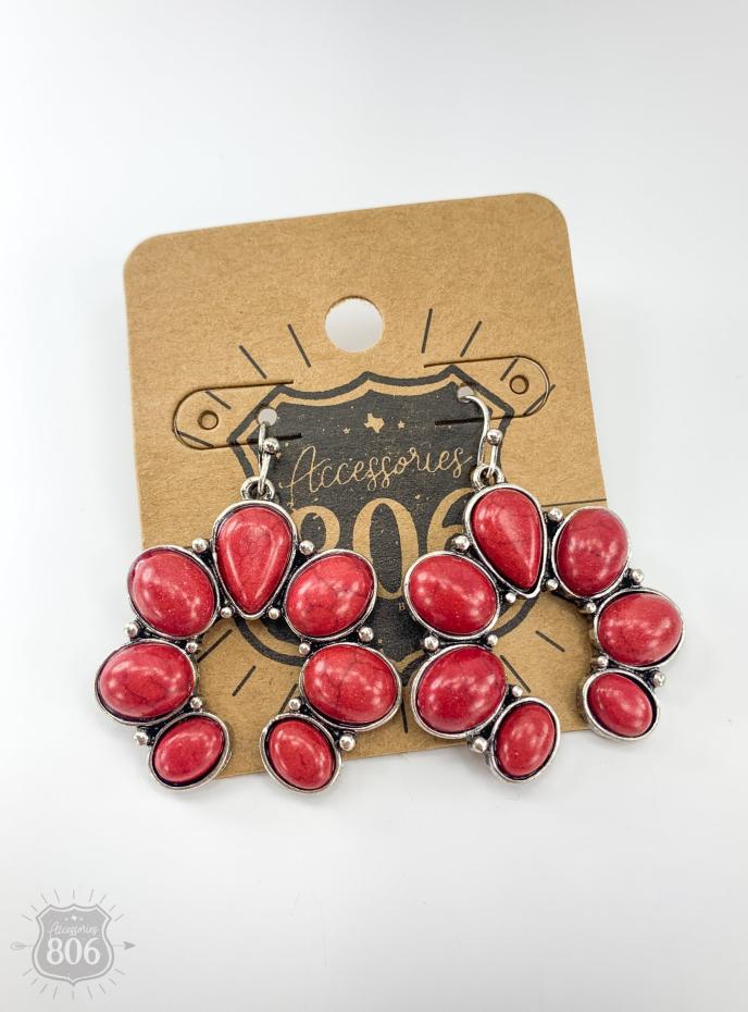 Accessories 806 Red Squash Blossom Earrings