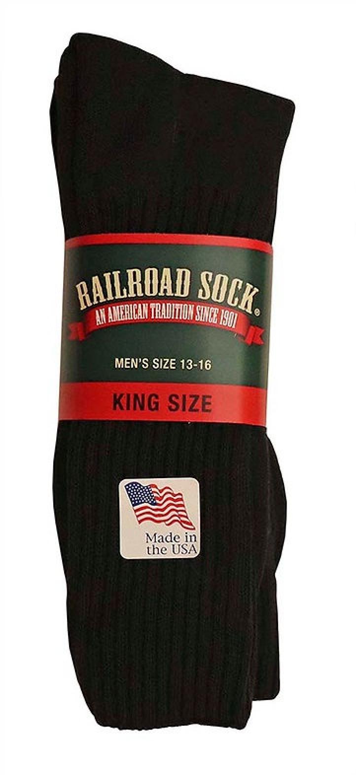 The Railroad Sock Men's King Size Crew Sock, 2 PK
