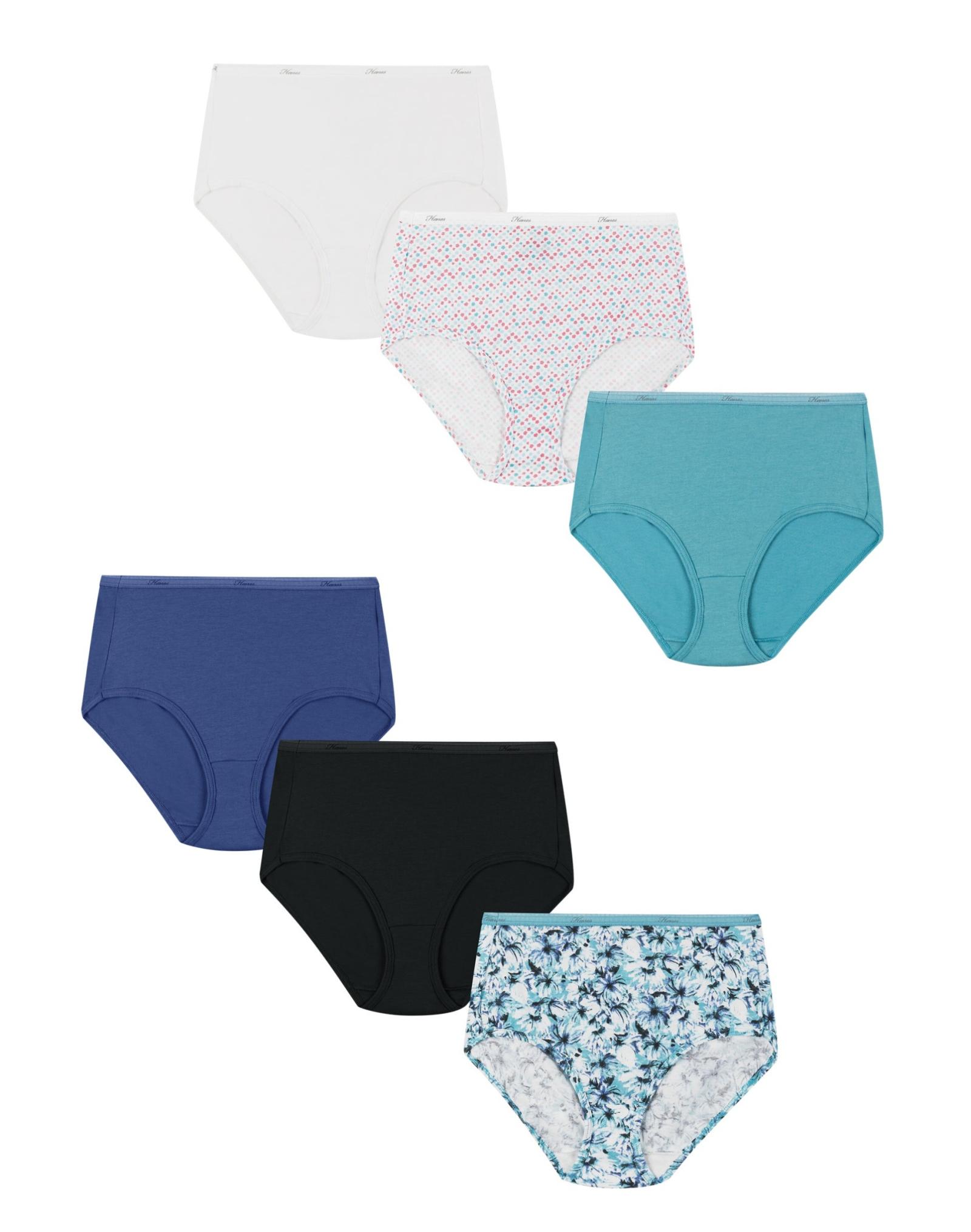 Hanes Women's Cool Comfort Cotton Brief Panties, 6 PK