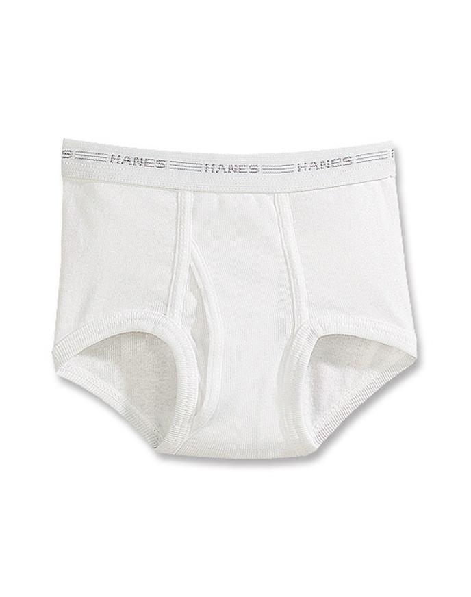 Hanes Boys' White Briefs Value, 6 PK