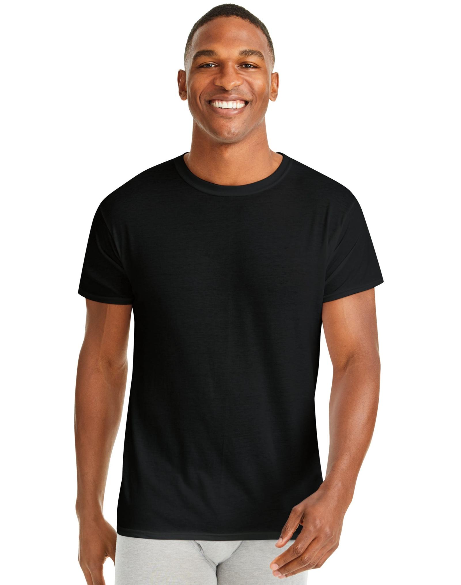 Hanes Men's ComfortSoft TAGLESS Crewneck T-Shirt, 6 PK