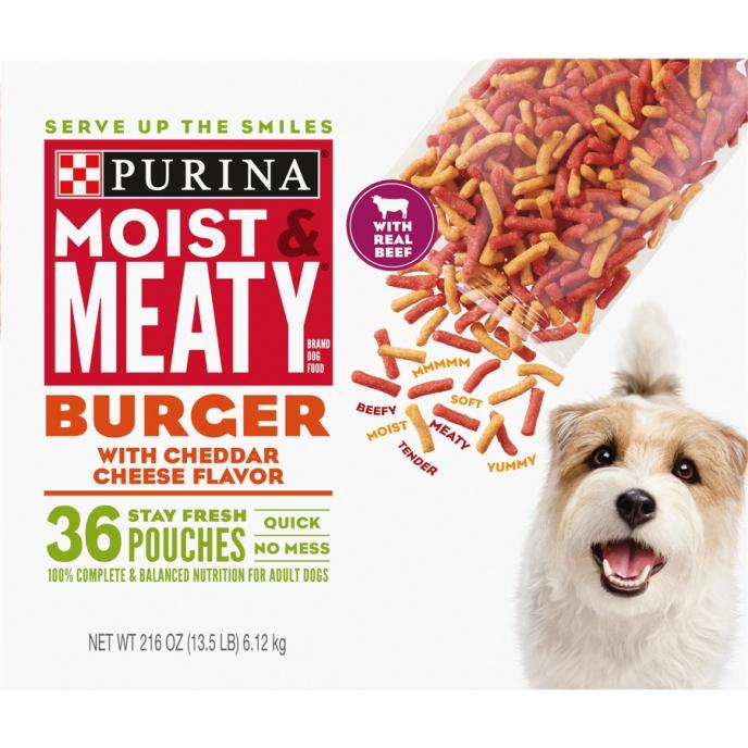 Purina Moist & Meaty Burger with Cheddar Cheese Flavor