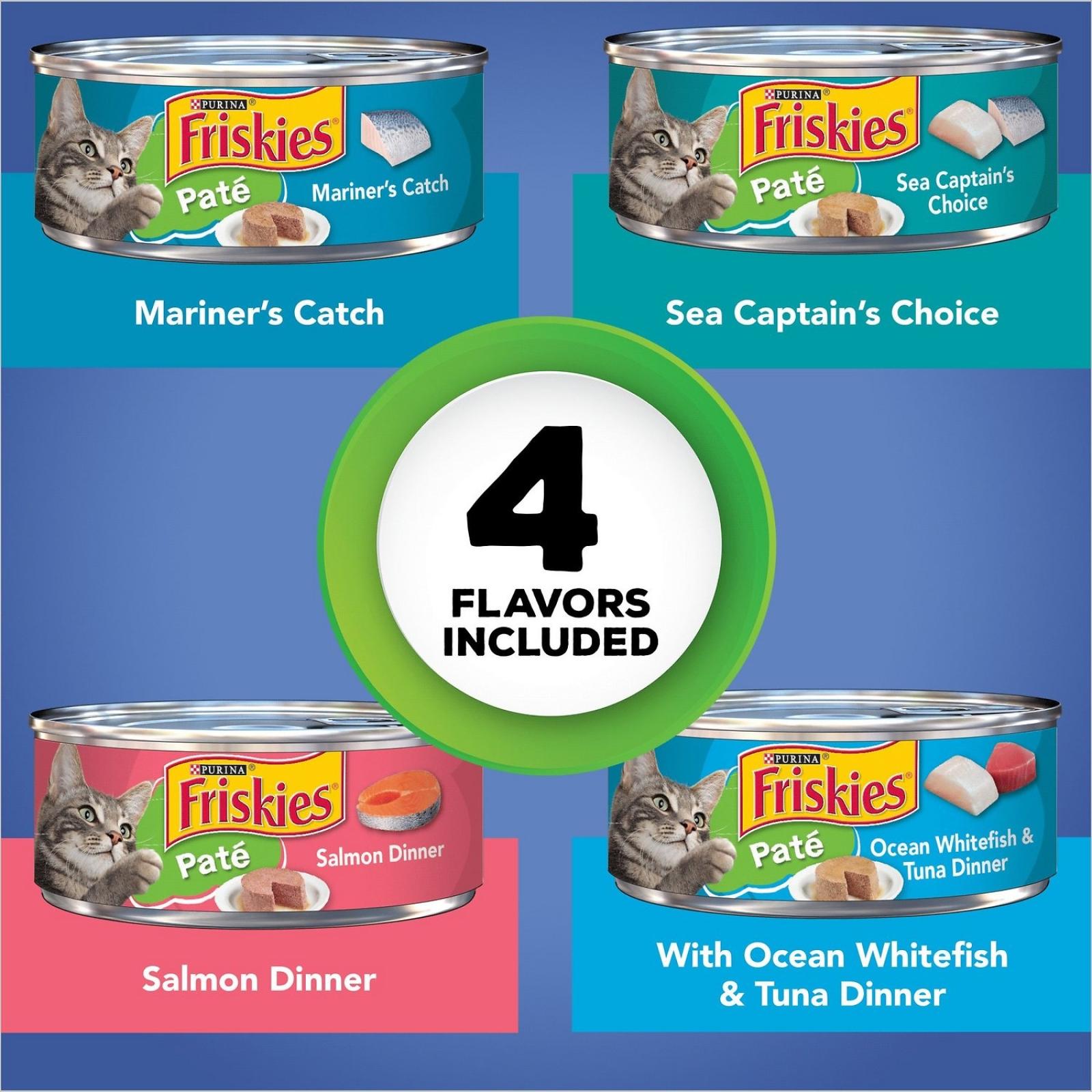 Purina Friskies Classic Pate Seafood Favorites Variety Pack Canned Cat Food