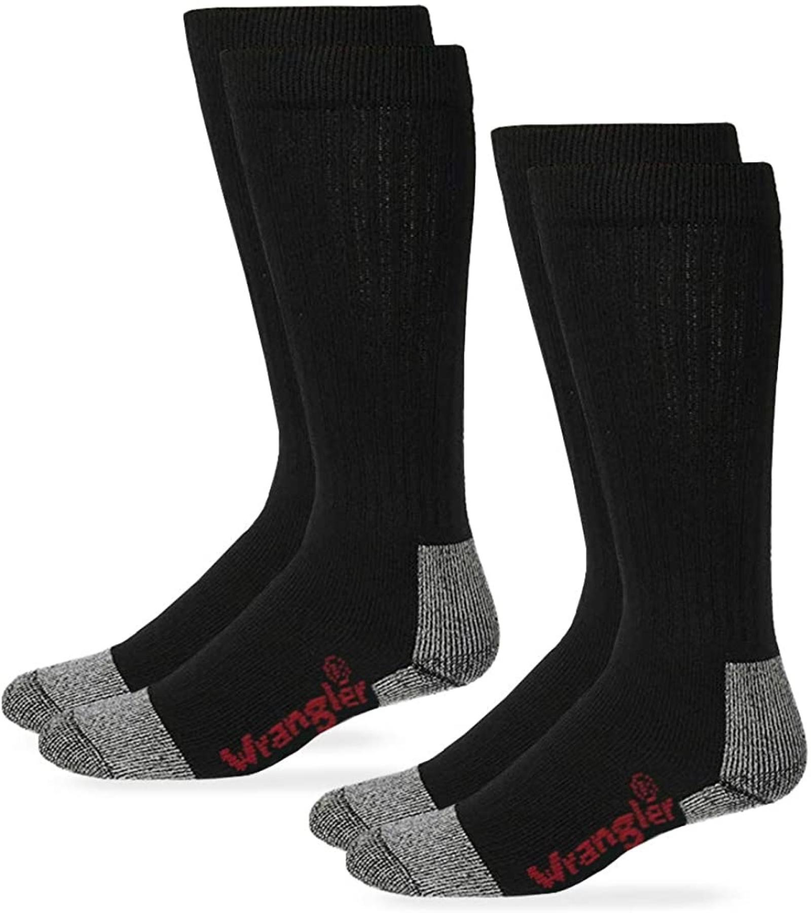 Wrangler Men's Riggs Workwear Steel Toe Boot Sock, 2 pk