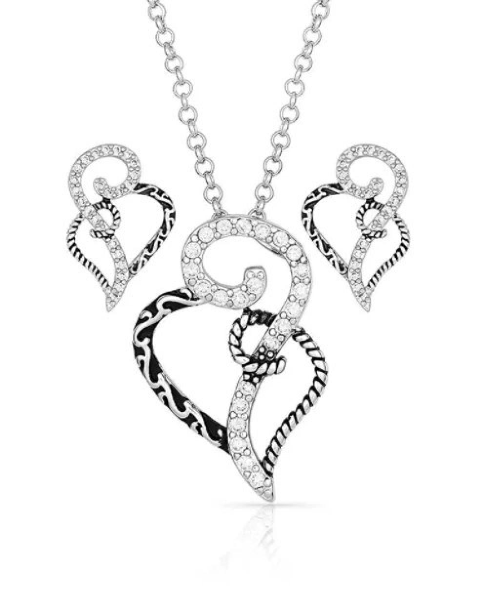 Montana Silversmiths Woven Hearts Jewelry Set