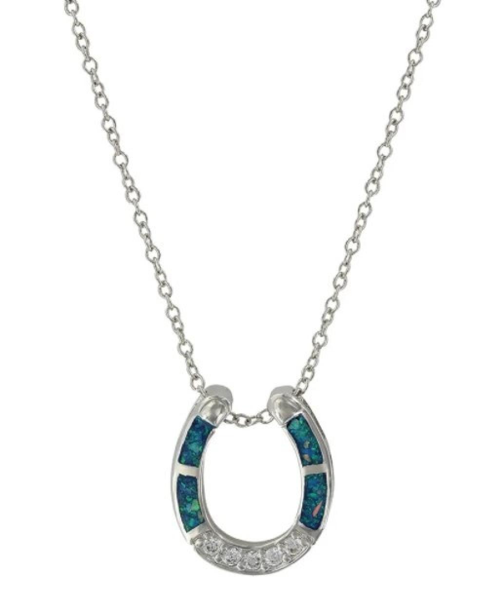 Montana Silversmiths River of Lights Stars in Water Horseshoe Necklace