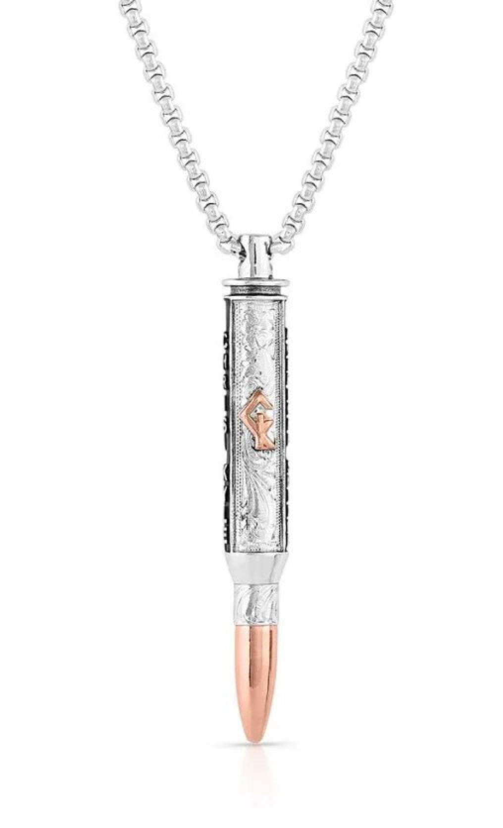 Montana Silversmiths I'll Cover You Sniper Bullet Necklace Back