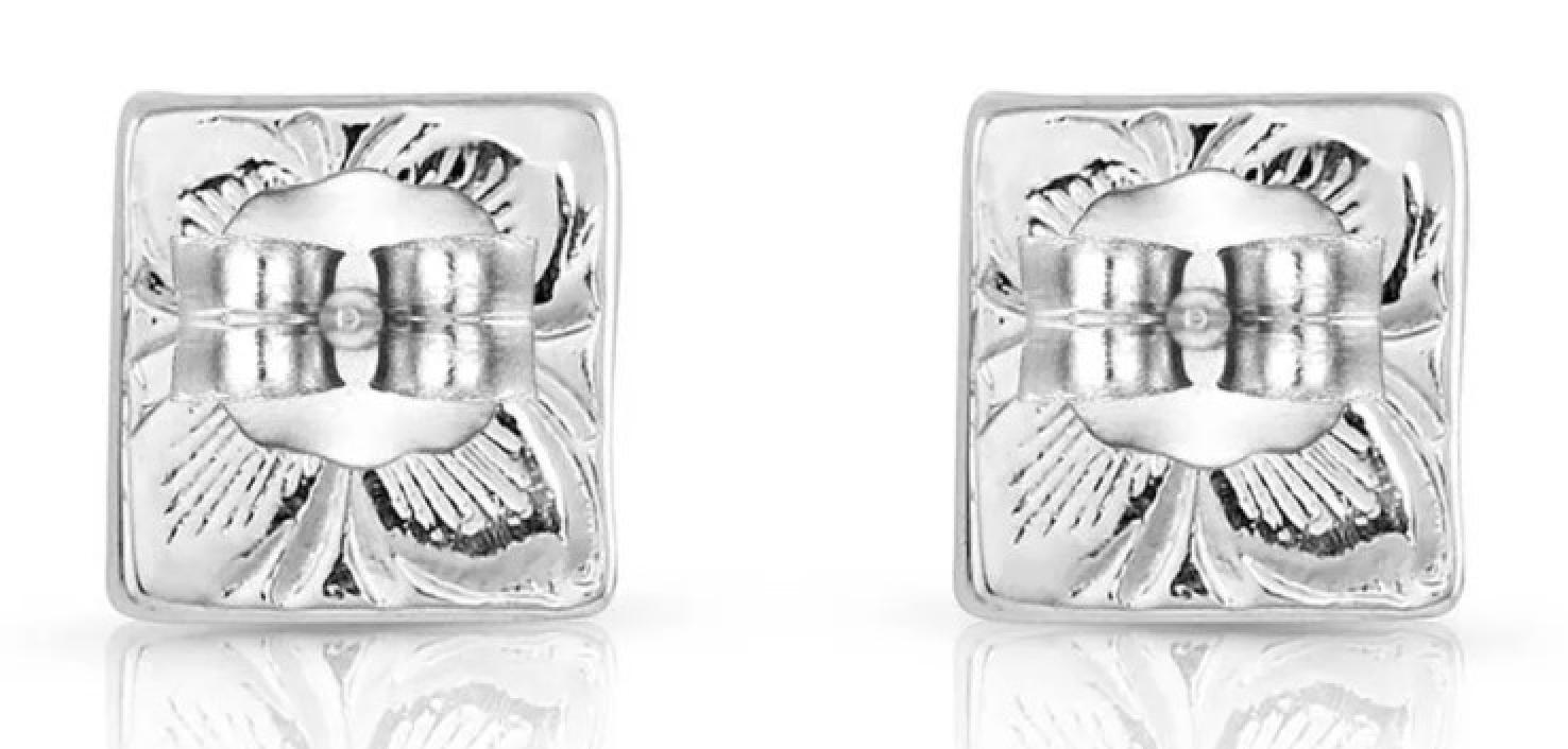 Montana Silversmiths American Legends Geometric Diamond Earrings Backs