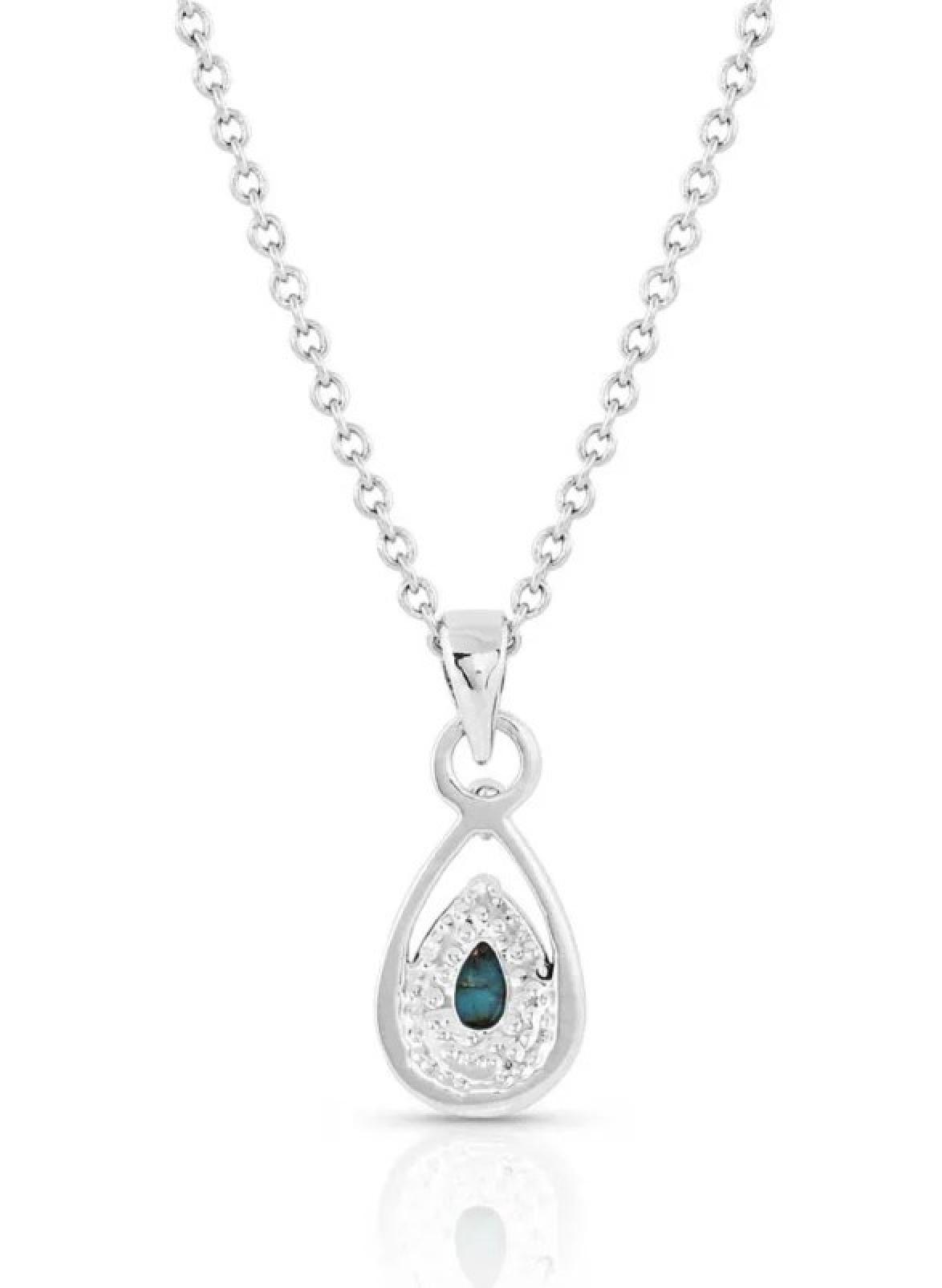 Montana Silversmiths Touch of Turquoise Teardrop Necklace Back