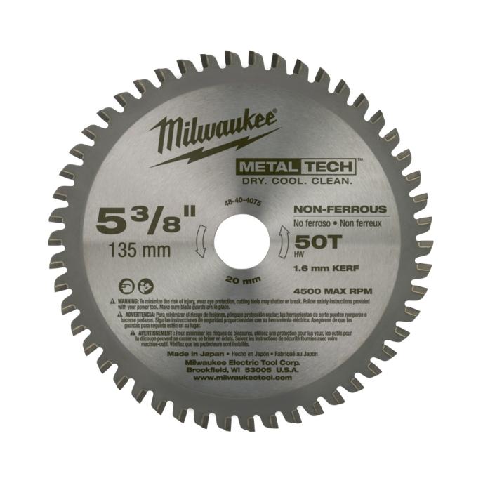 Milwaukee Carbide Teeth Aluminum Cutting Circular Saw Blade