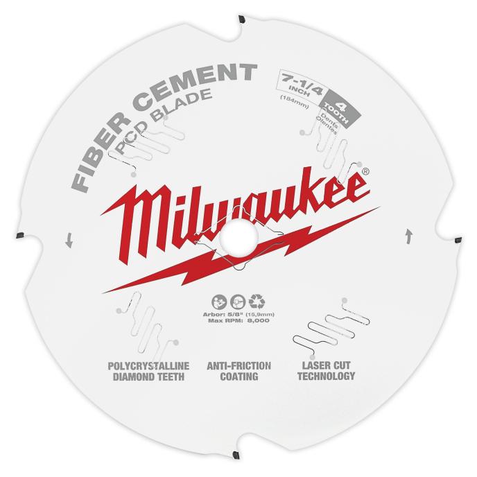 Milwaukee 10" PCD/Fiber Cement Circular Saw Blade 4T