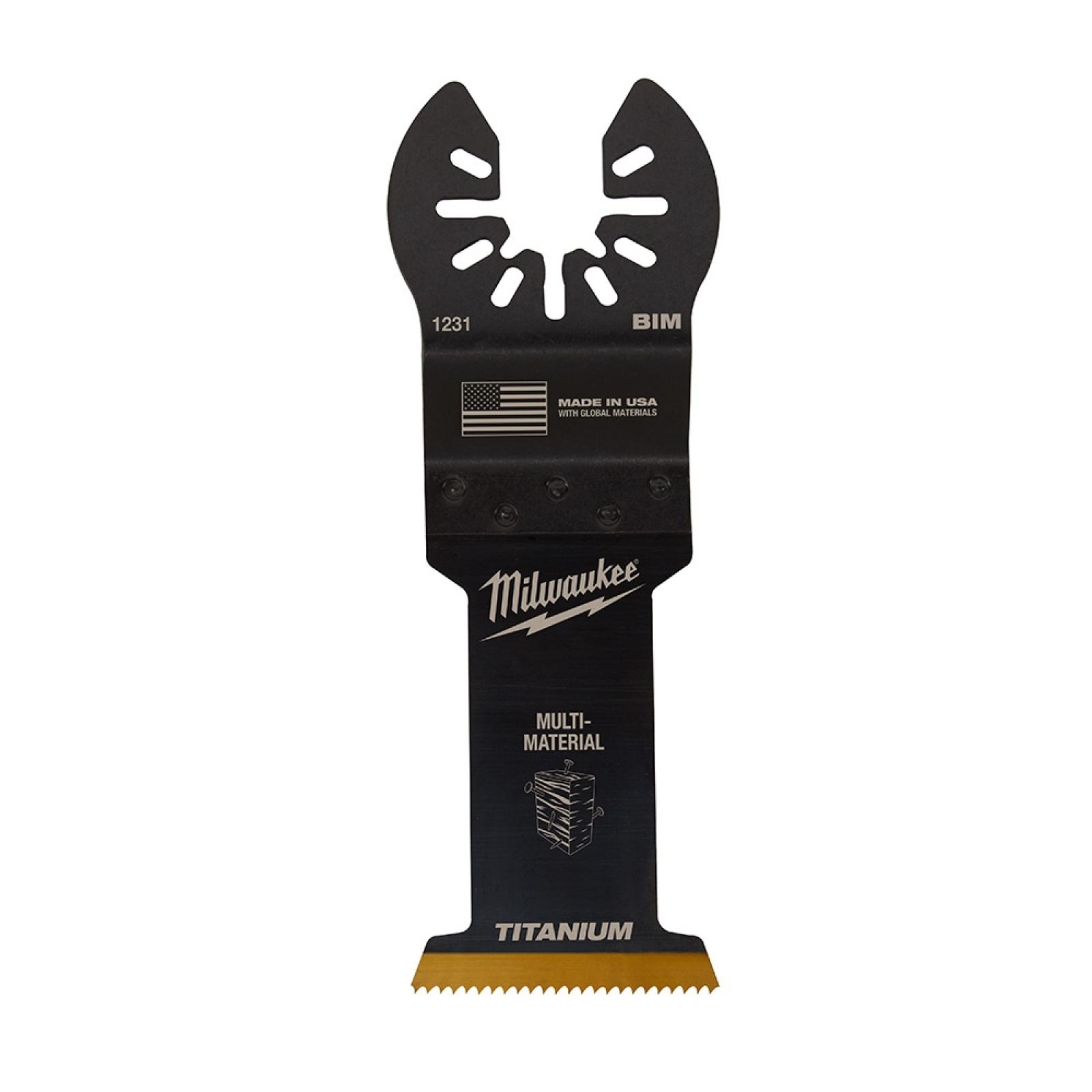 Milwaukee Titanium Bi-Metal Universal Fit Wood and Metal Cutting Multi-Tool Oscillating Blade