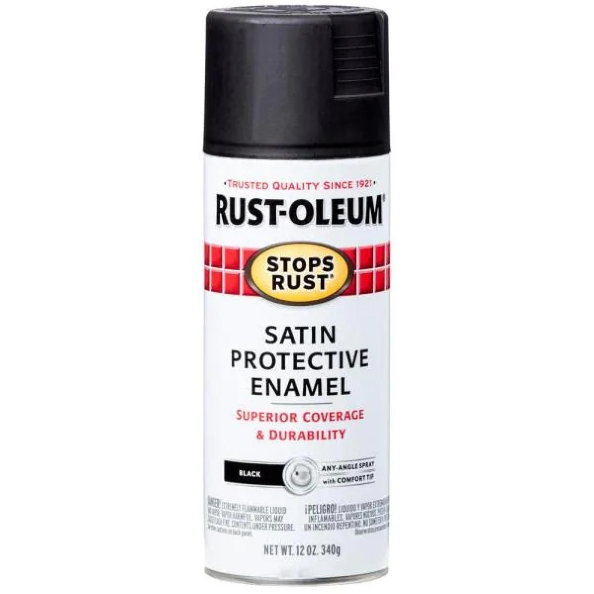 Rust-Oleum Protective Enamel Spray Paint Satin Black