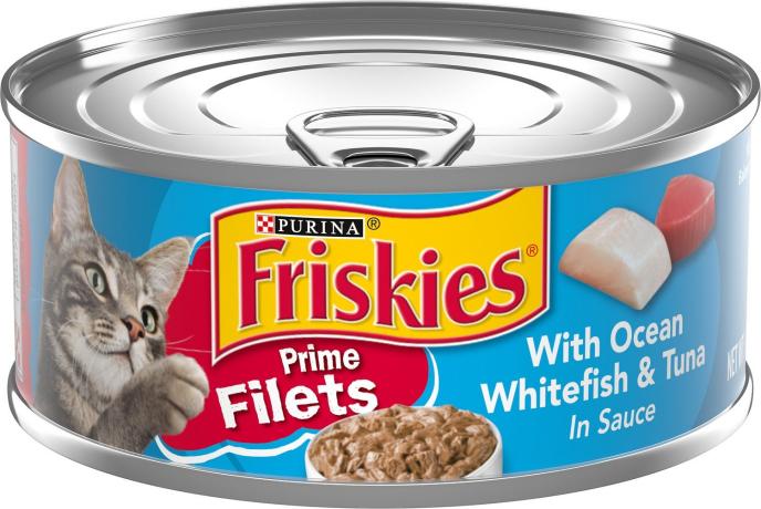 Purina Friskies Prime Filets with Ocean Whitefish & Tuna in Sauce Canned Cat Food