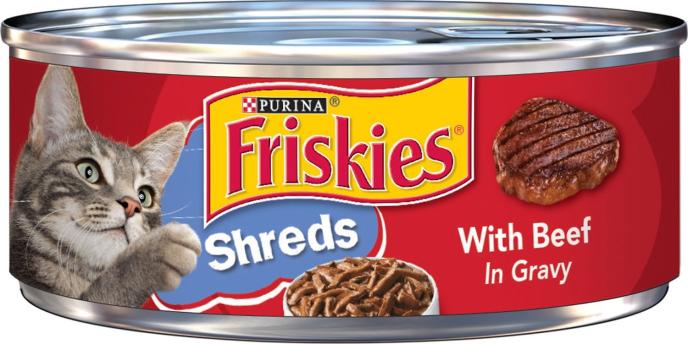 Purina Friskies Savory Shreds with Beef in Gravy Canned Cat Food