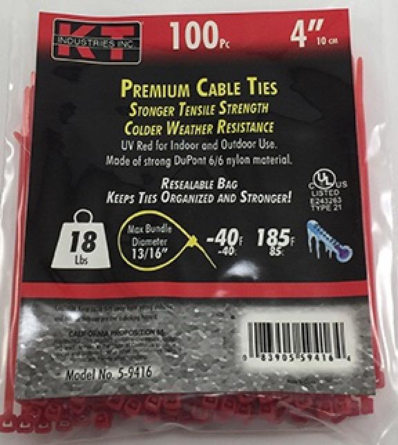 K-T Industries Ultra Light Duty Cable Ties