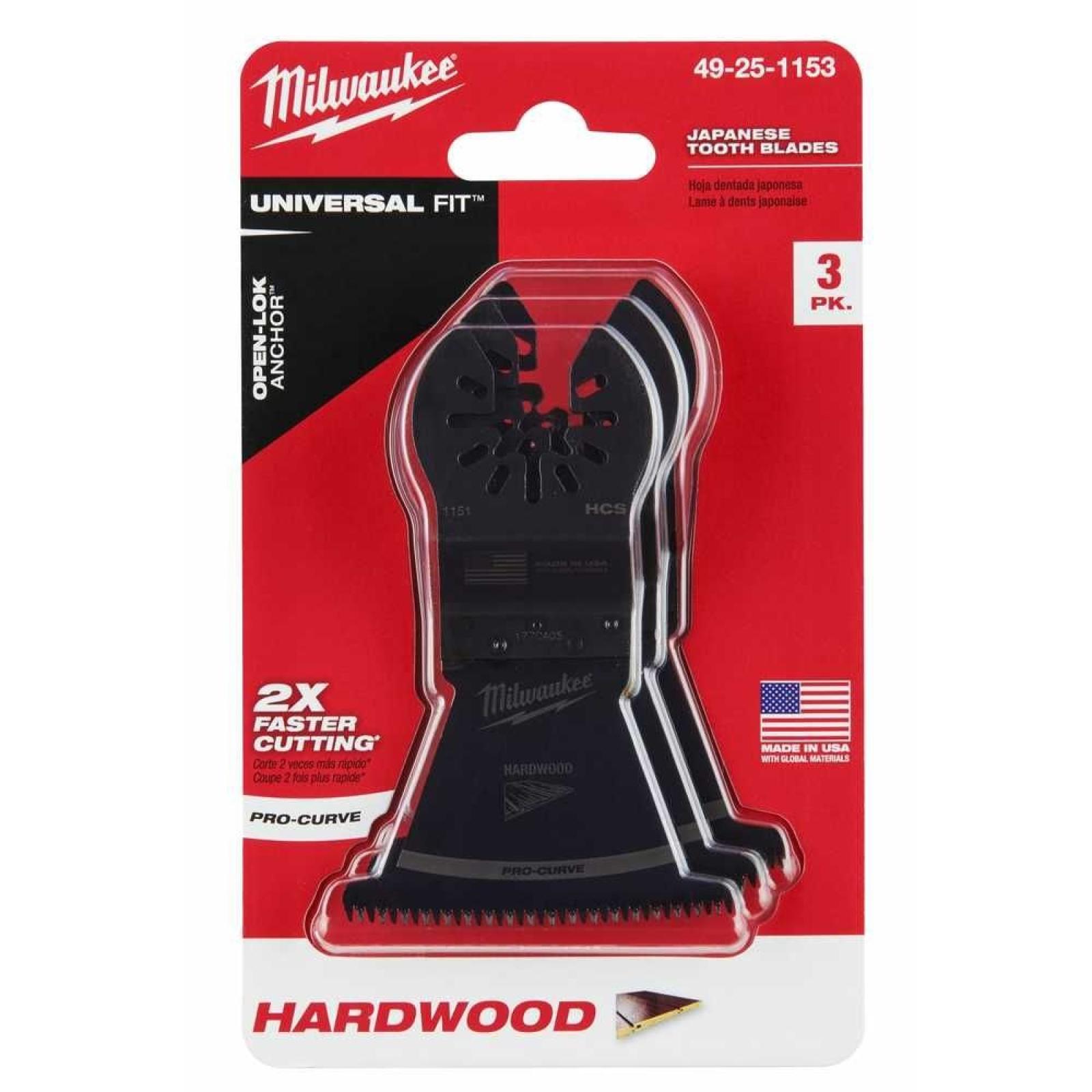 Milwaukee High Carbon Steel Universal Fit Japanese Teeth Hardwood Cutting Multi-Tool Oscillating Blade