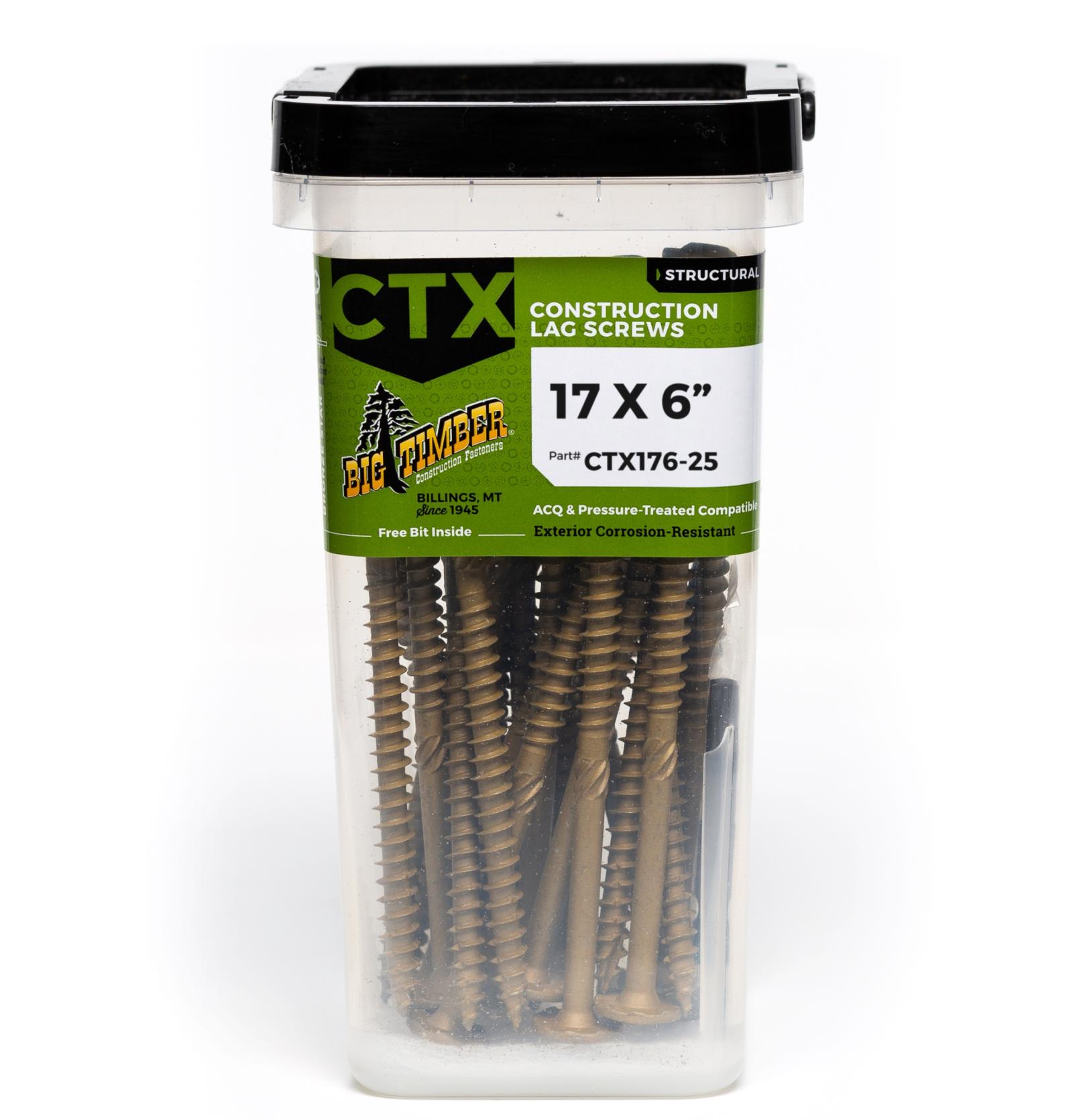 Big Timber Fasteners #17 CTX Structural Lag Screws