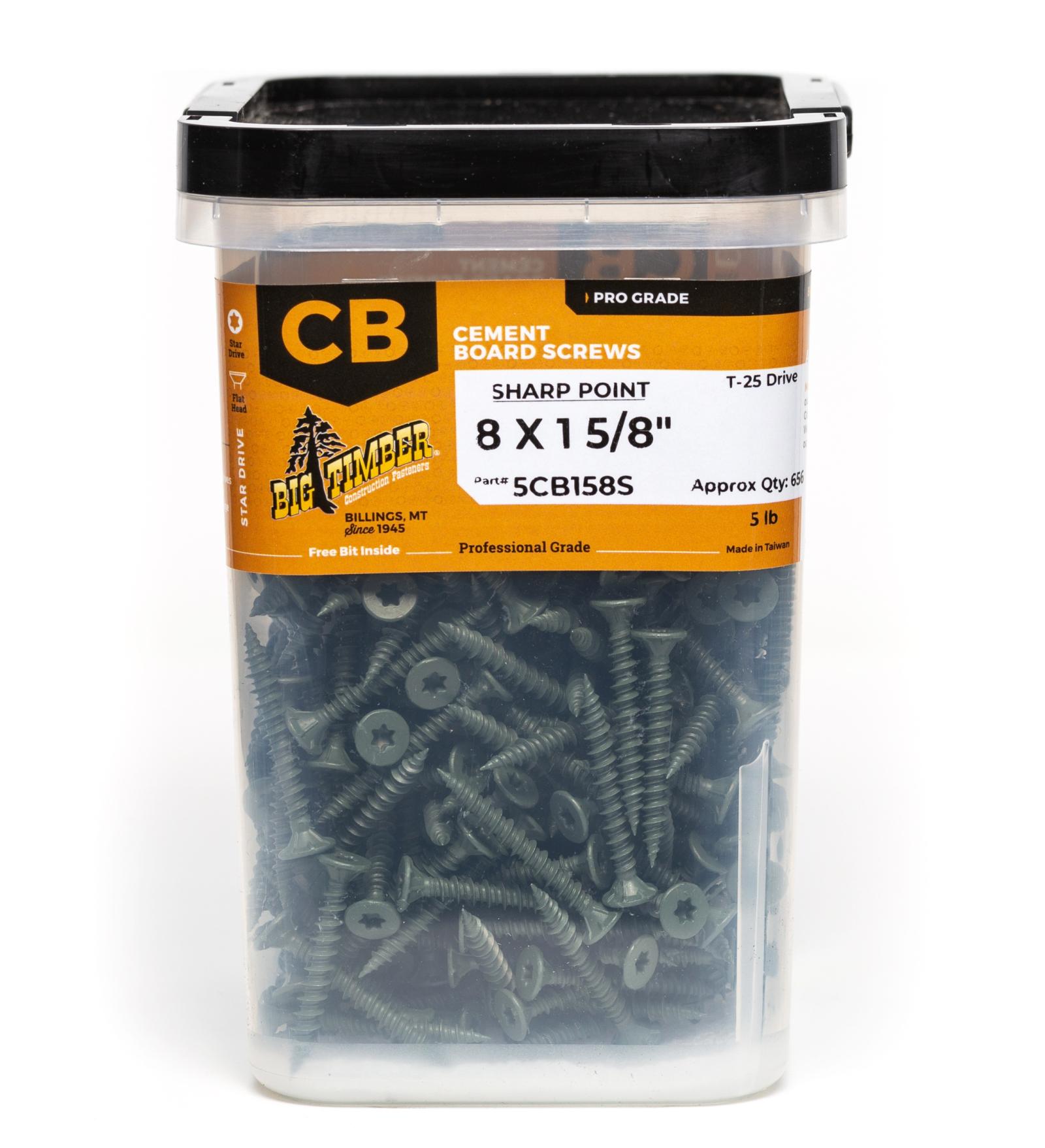 Big Timber Fasteners Cement Board Screws