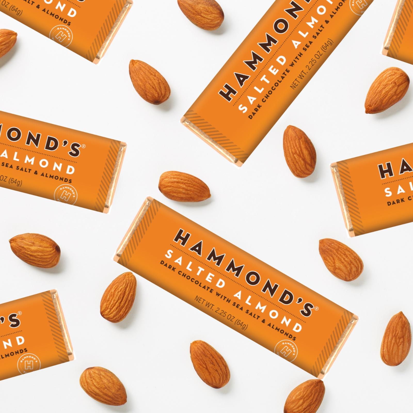 Hammond's Candies Salted Almond Dark Chocolate Bars