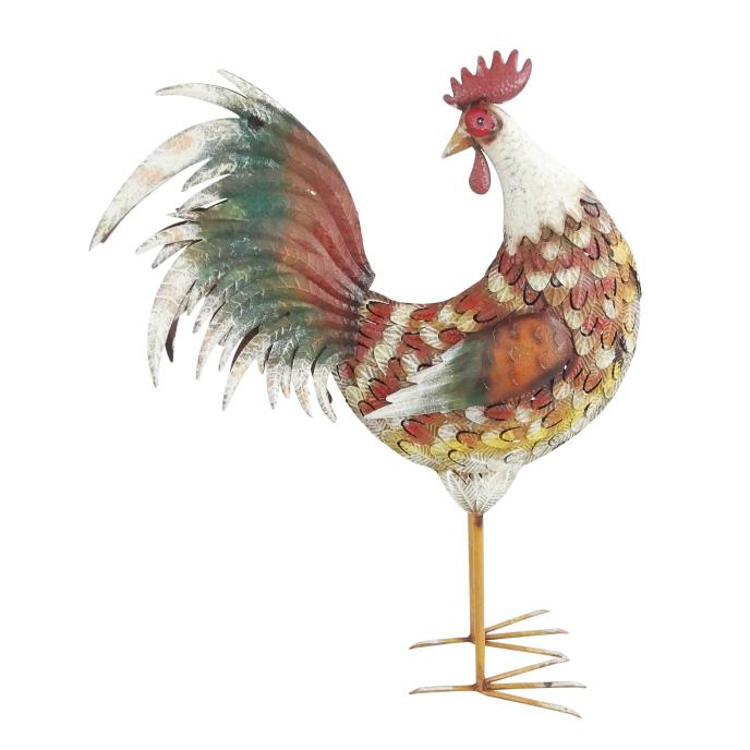 content/products/Alpine Brown Patterned Rooster Statue