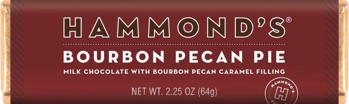 Hammond's Candies Bourbon Pecan Pie Milk Chocolate Bar