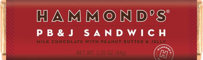 Hammond's Candies PB & J Sandwich Milk Chocolate Bar