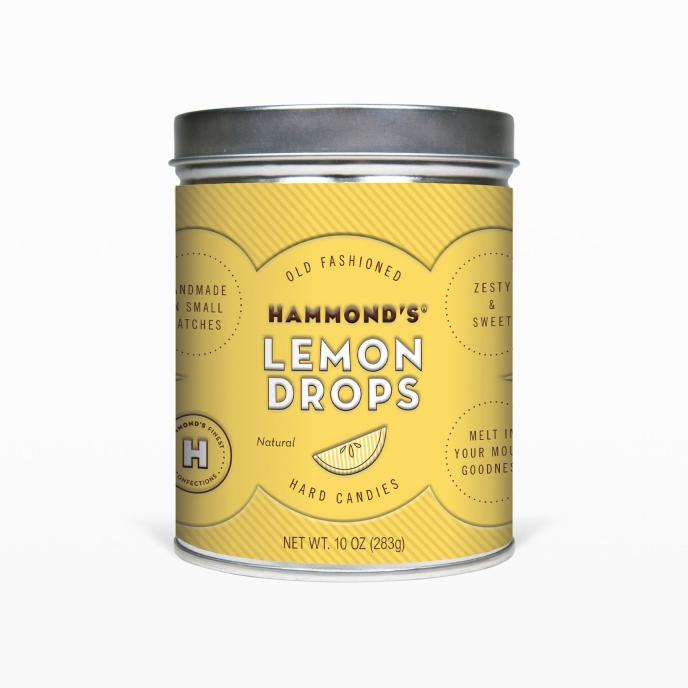 Hammond's Candies Pantry Candy Tin Natural Lemon Drops