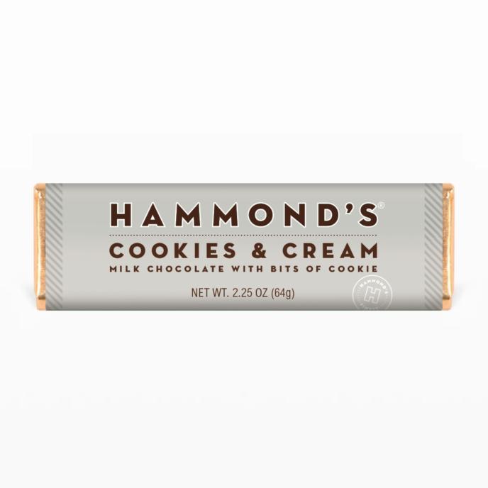 Hammond's Candies Cookies & Cream Milk Chocolate Bar