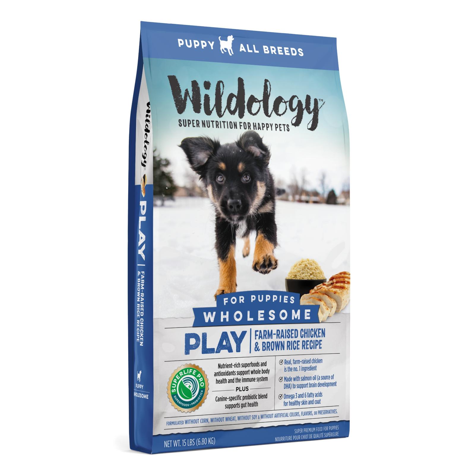Wildology Play Chicken & Rice Puppy Food 15lb