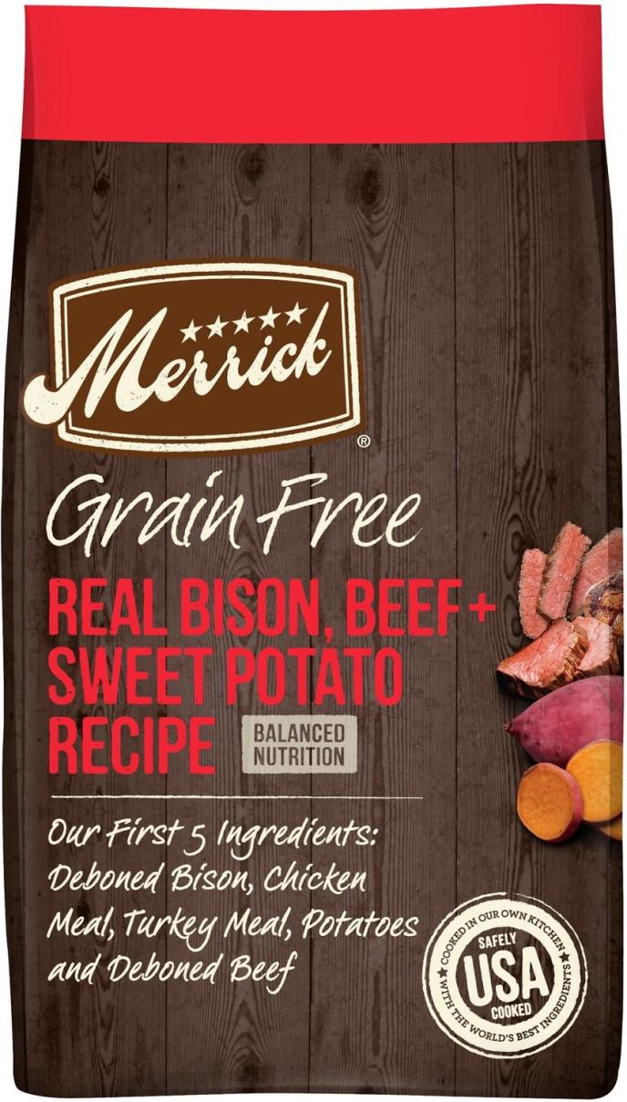 Merrick Grain Free Real Bison, Beef + Sweet Potato Dry Dog Food