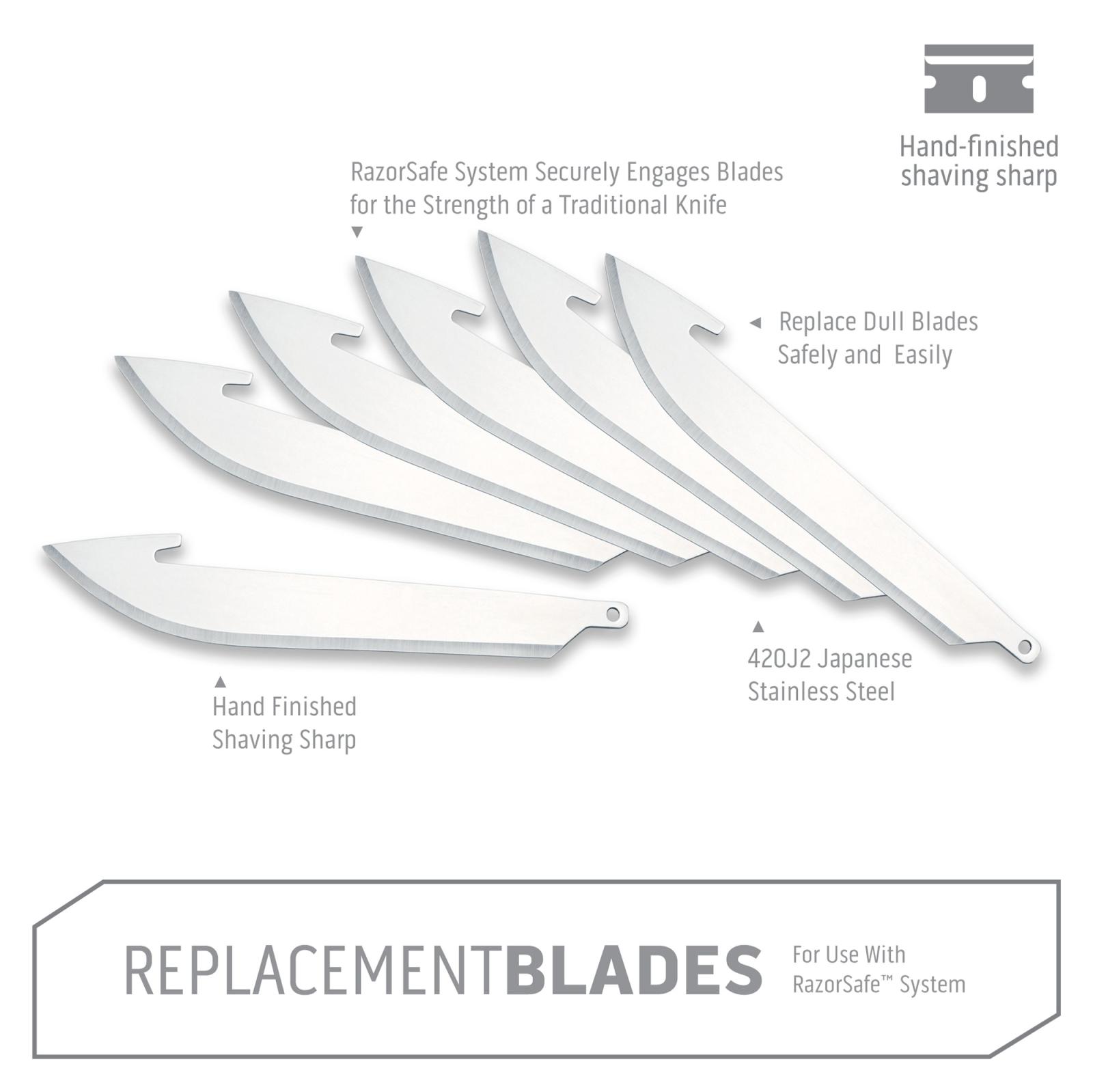 Outdoor Edge RazorSafe System Drop-Point Replacement Blades