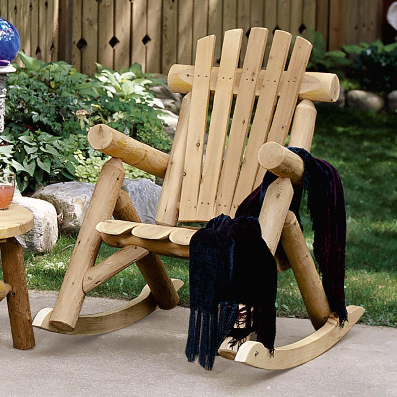 Lakeland Mills Cedar Log Rocking Chair