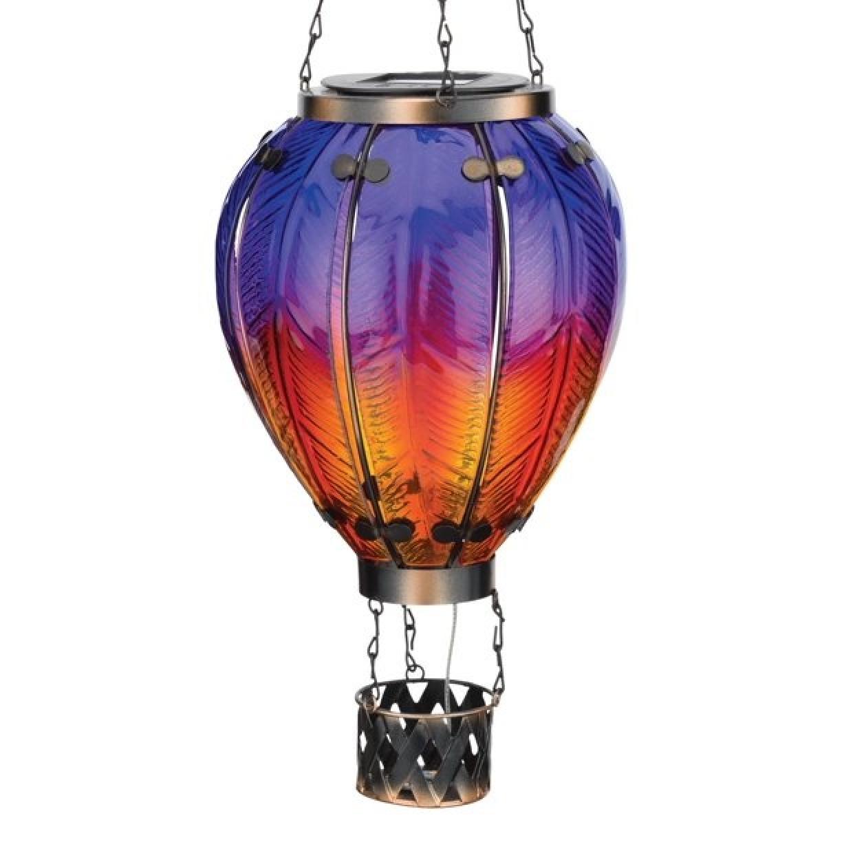 Regal Art & Gift Large Purple Hot Air Balloon Solar Lantern