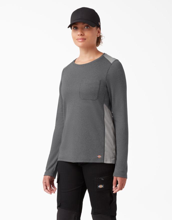 Dickies Women's Plus Temp-iQ 365 Long Sleeve T-Shirt