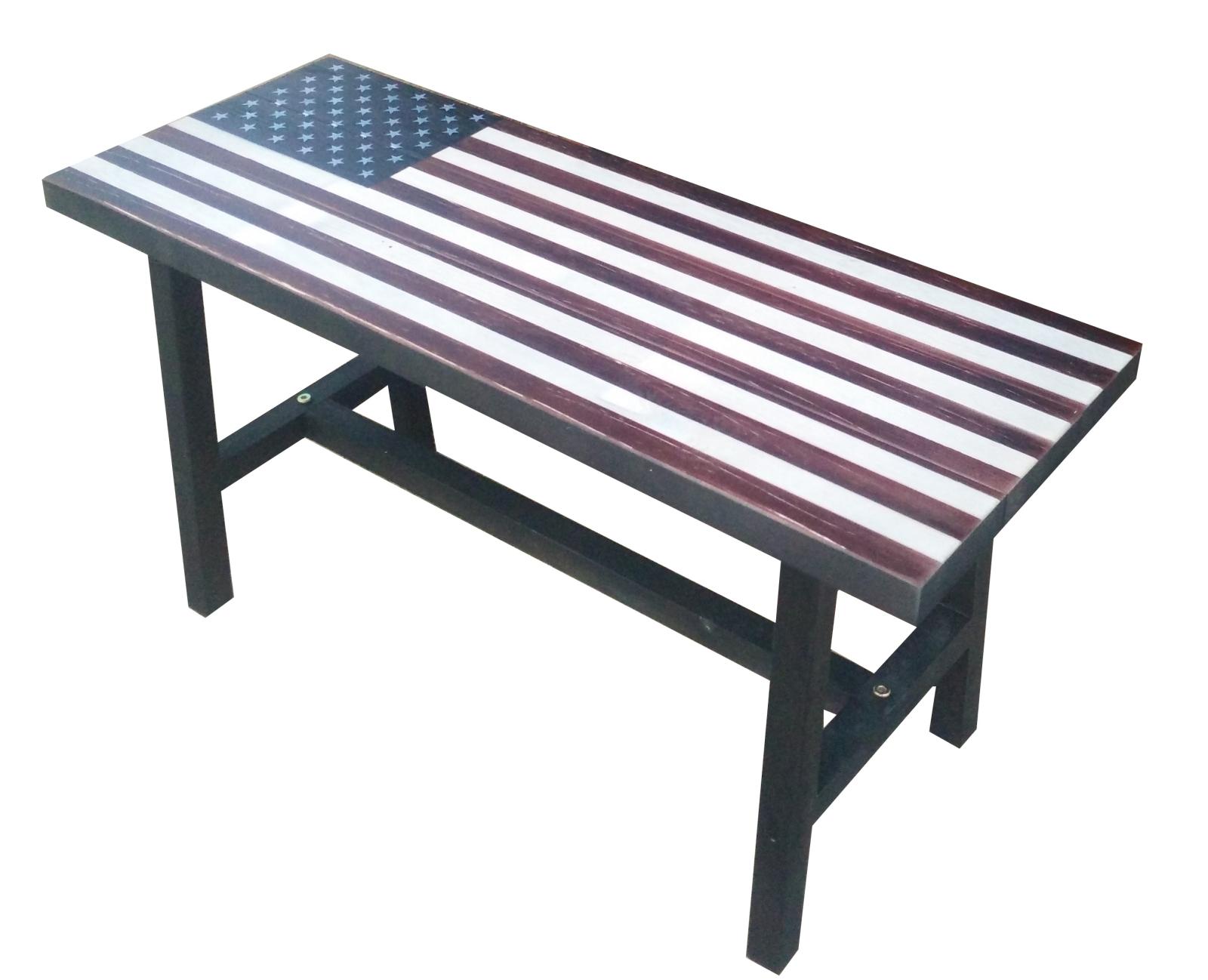 Backyard Expressions American Flag Bench