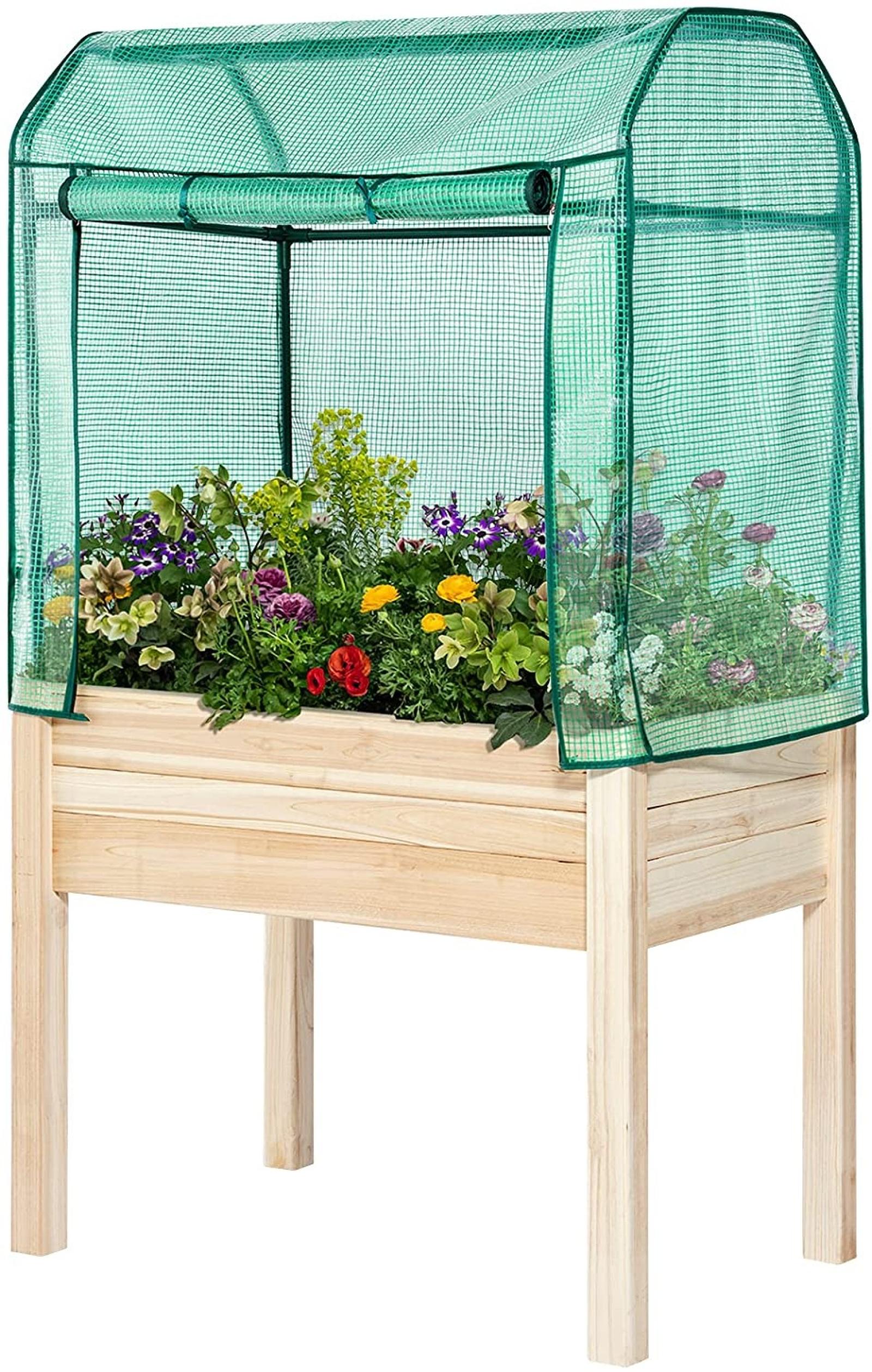 Backyard Expressions Elevated Gardening Bed & Greenhouse