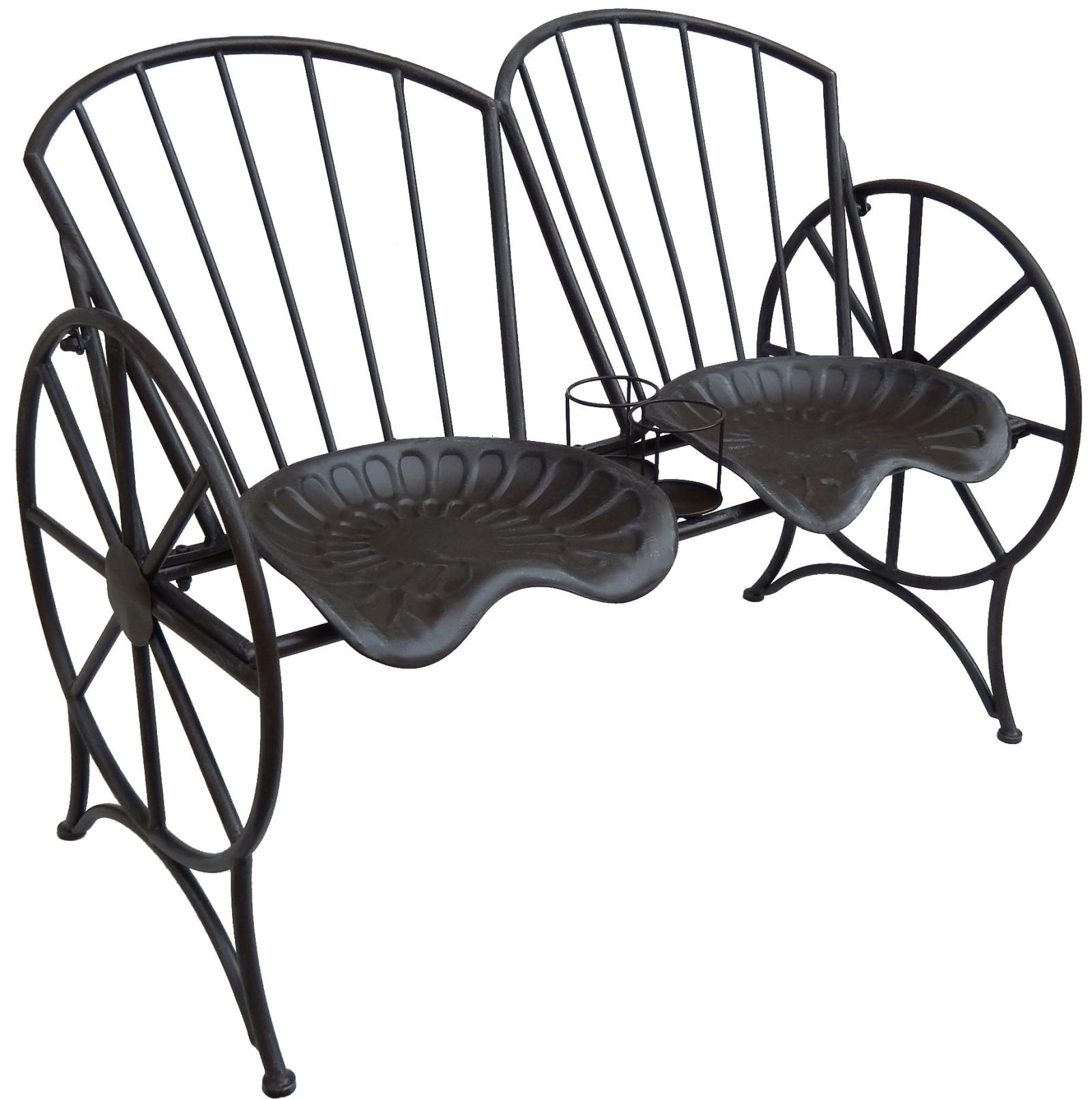 Backyard Expressions Double Tractor Seat Bench