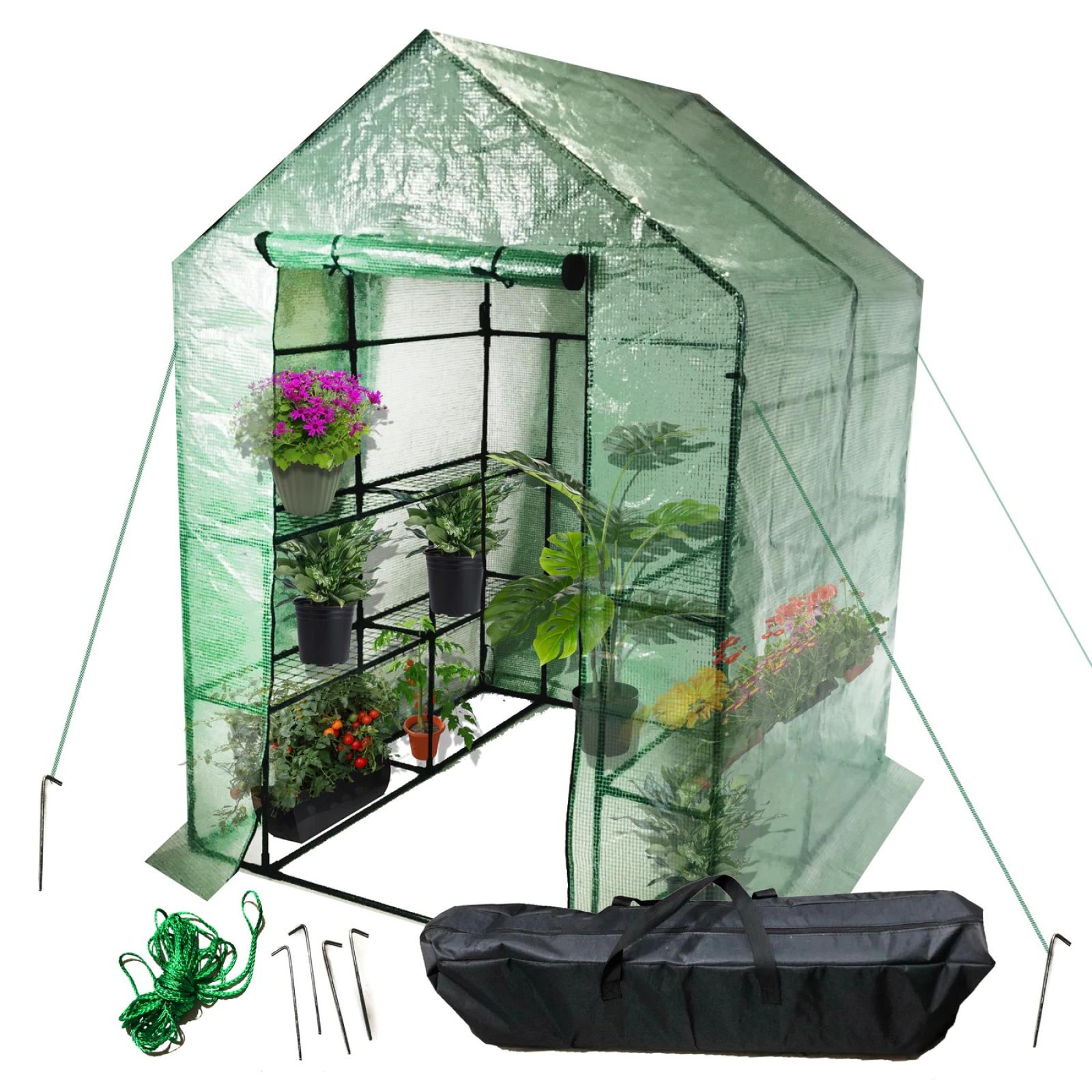 Backyard Expressions 2-Tier Portable Walk in Greenhouse