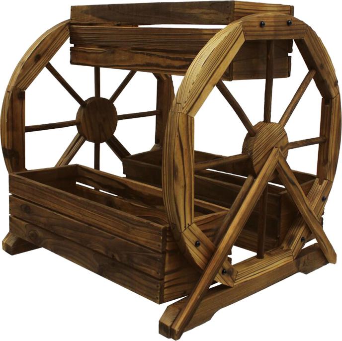 Backyard Expressions Wagon Wheel Planter