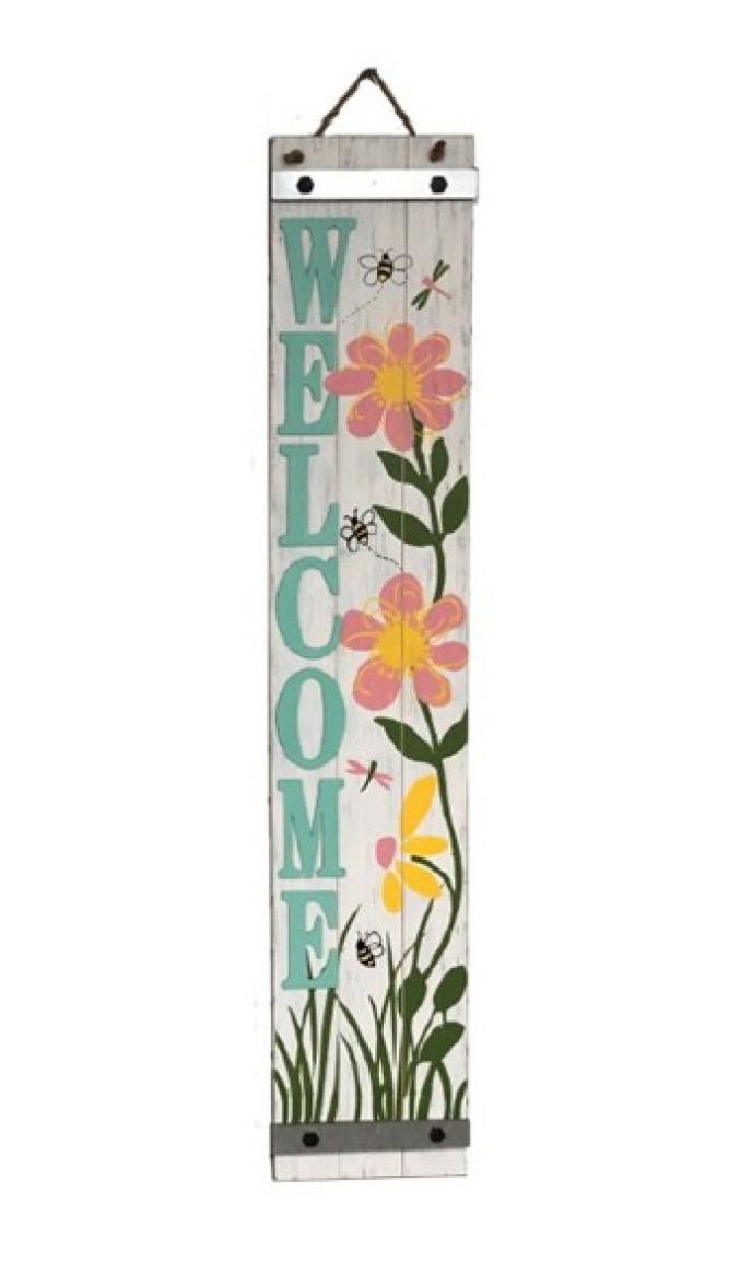 Backyard Expressions Flower Welcome Sign