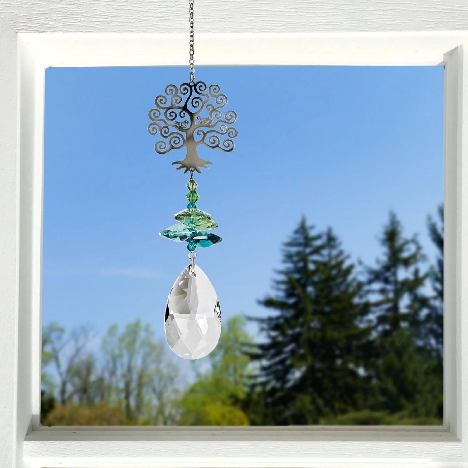 Woodstock Chimes Crystal Fantasy Tree of Life Suncatcher