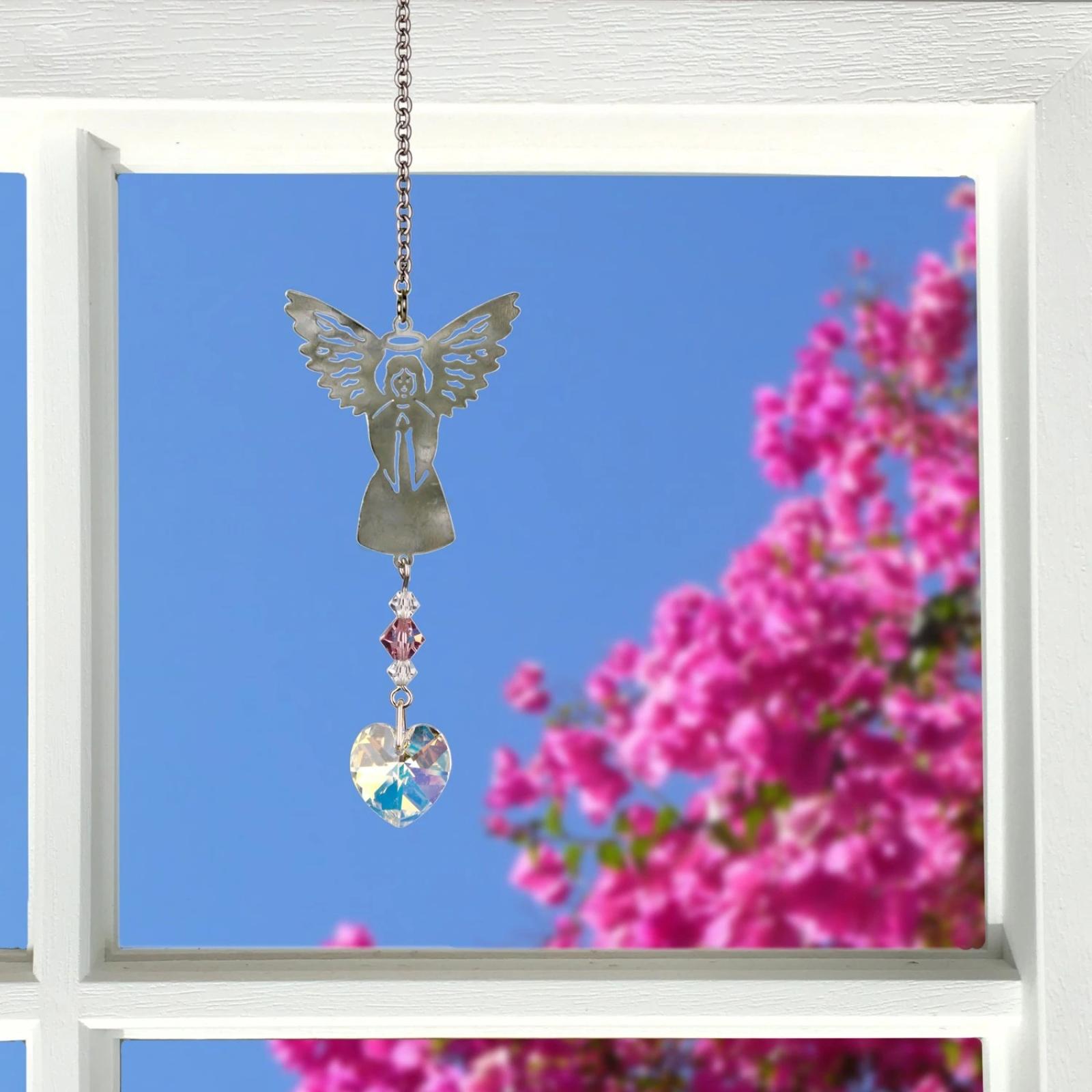 Woodstock Chimes Birthstone Angel Suncatcher | March