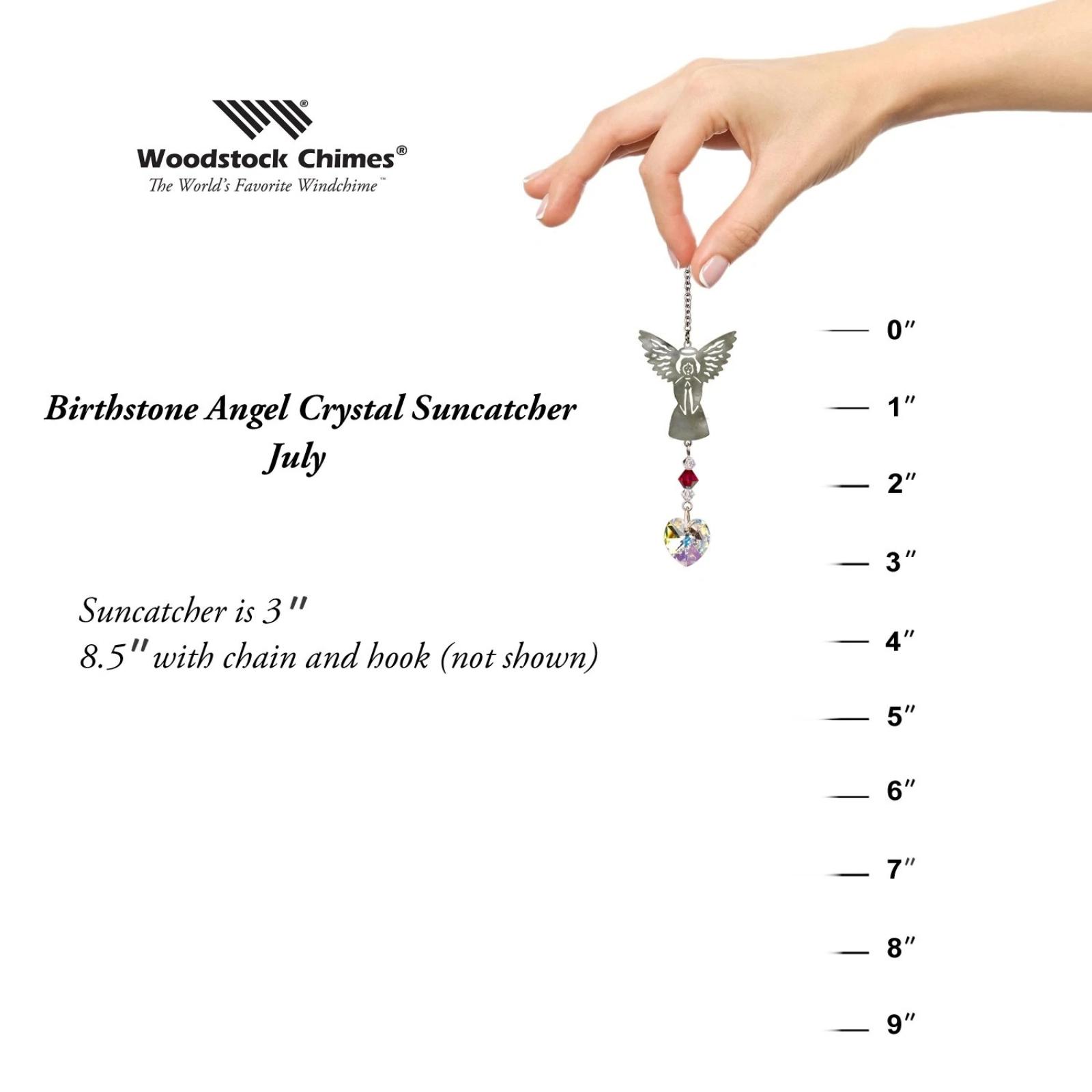Woodstock Chimes Birthstone Angel Suncatcher | March