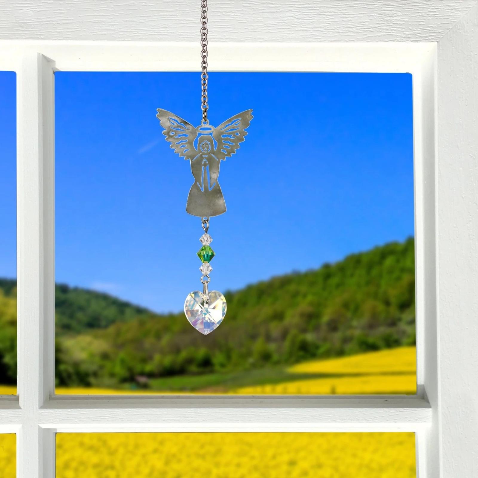 Woodstock Chimes Birthstone Angel Suncatcher | March