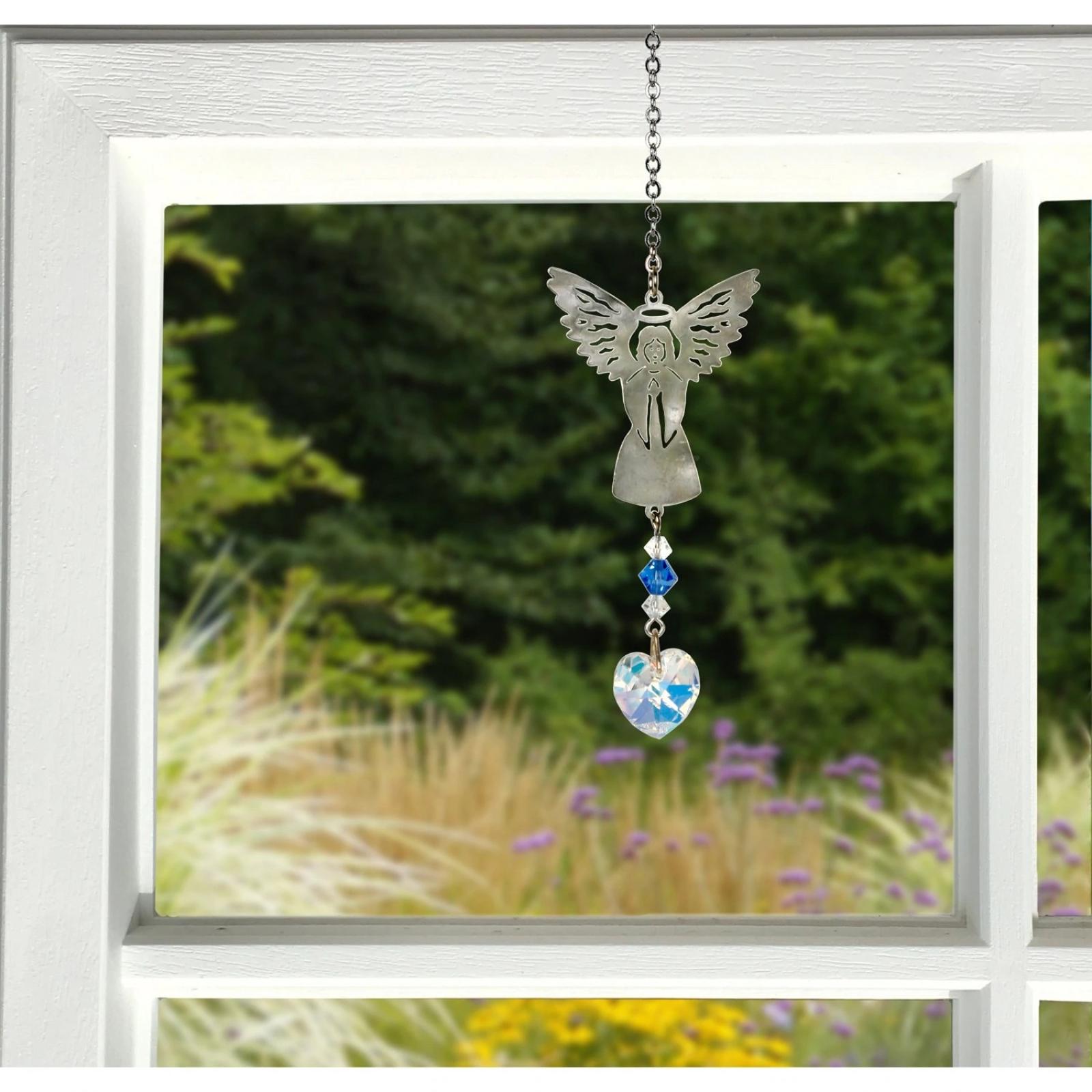 Woodstock Chimes Birthstone Angel Suncatcher | March