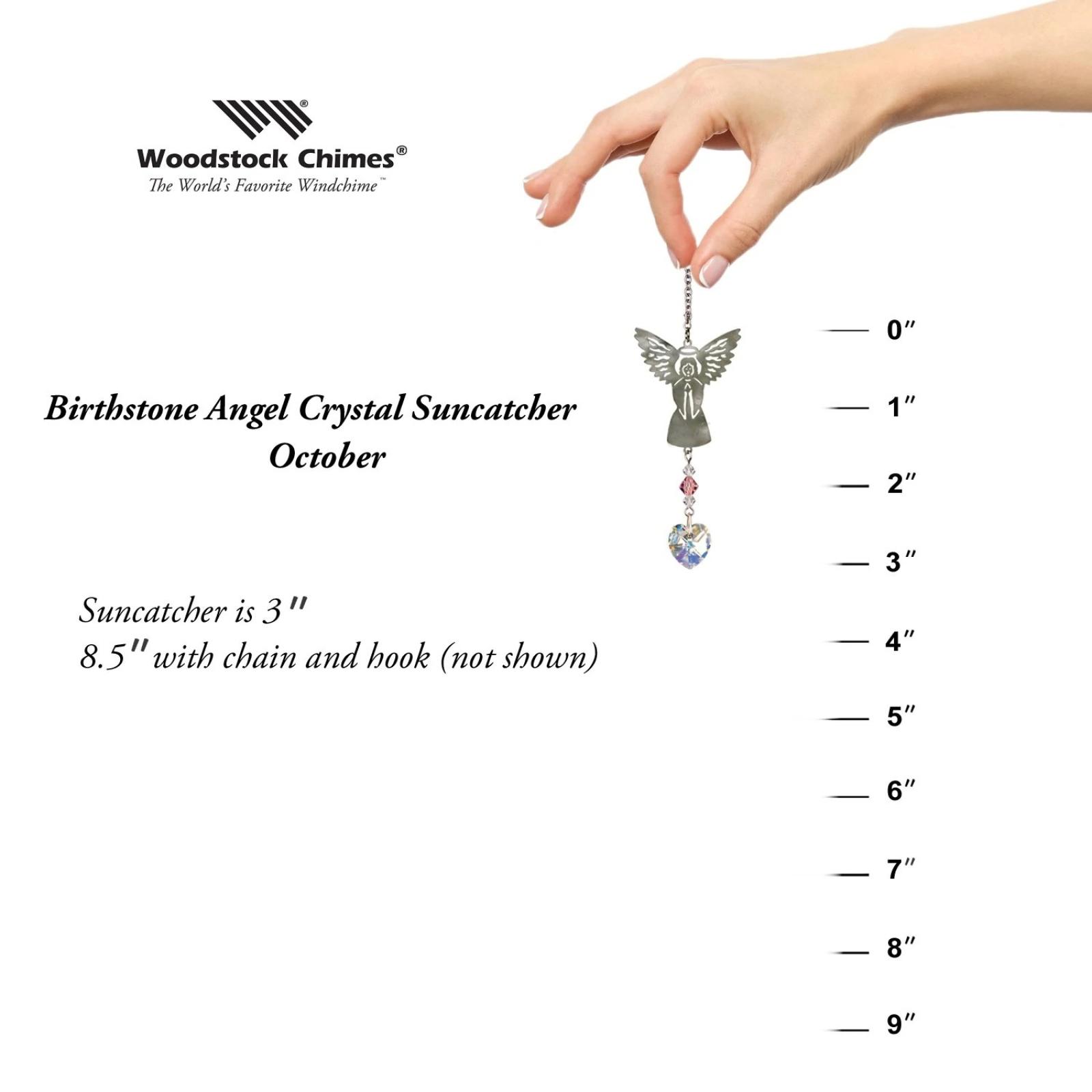 Woodstock Chimes Birthstone Angel Suncatcher | March